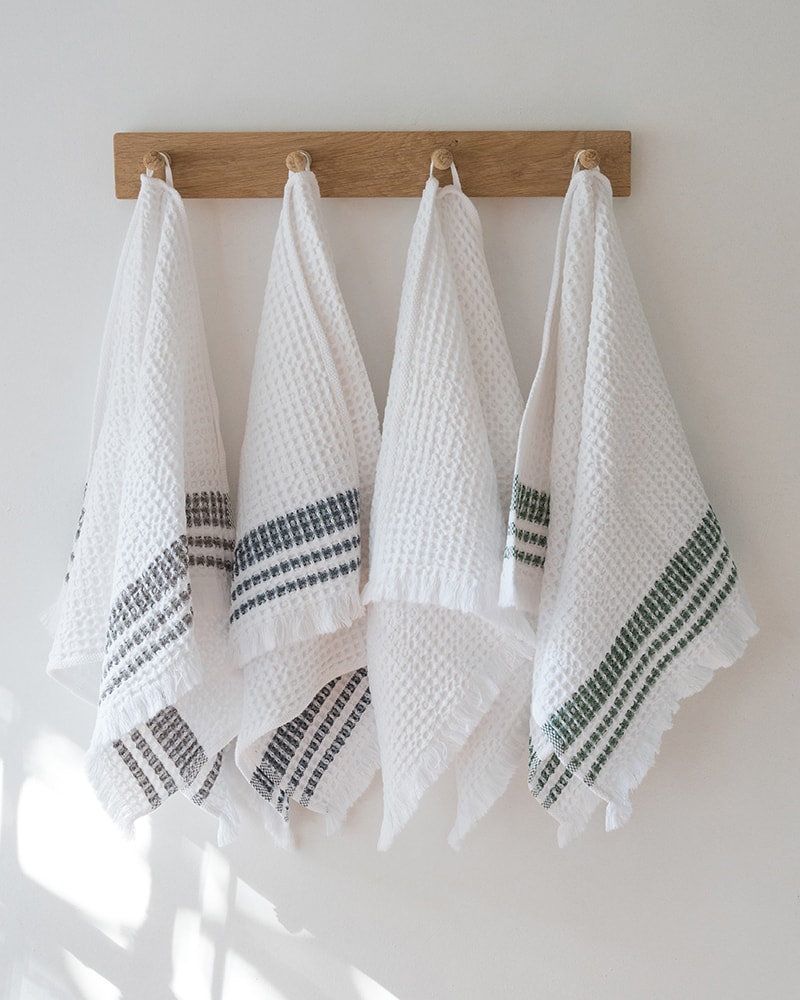 Mungo Organic Belgian Waffle Towel. Waffle weave bath sheet woven from 100% organic cotton