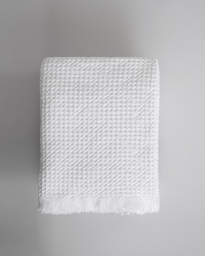 Mungo Organic Belgian Waffle Towel. Waffle weave bath sheet woven from 100% organic cotton