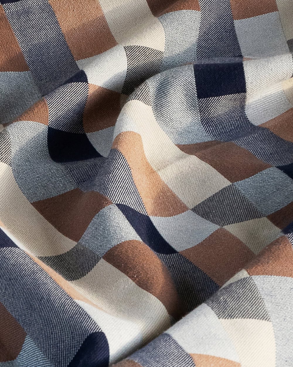 Rippled Mungo Seven Seas Double Cloth, woven with 100% cotton.